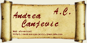 Andrea Canjević vizit kartica